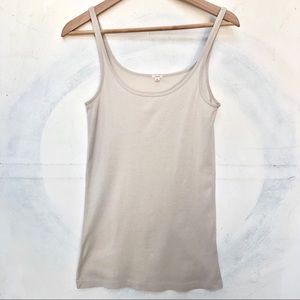 J.Crew Gray 100% Cotton Long Tank Top